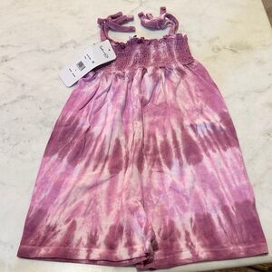 NWT Splendid Pink and Purple Tie-Dye Kids‎ Romper size 2